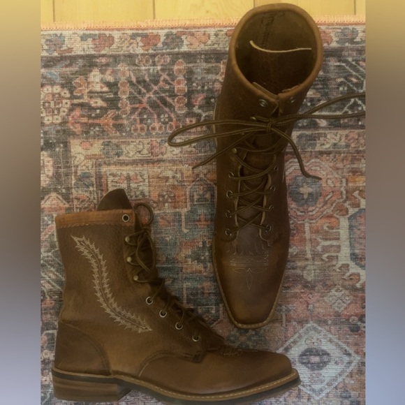 Abilene Boot Company lace up boots - Picture 1 of 6